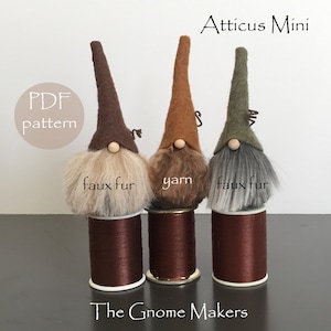5 MINI Gnome Sewing Pattern, Five Different Hats, Easter Gnomes, Mini Gnome Patterns, Gnome Pattern, Craft Patterns, Sewing Patterns image 7