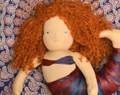 Waldorf inspired mermaid doll, Waldorf doll, ragdoll - large mermaid doll - XXL