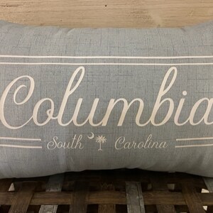 Columbia Pillow Captial of South Carolina Decorative Columbia Pillow image 5
