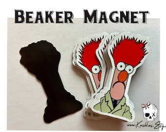 Beaker Muppet Magnet: Waterproof Refrigerator Magnet
