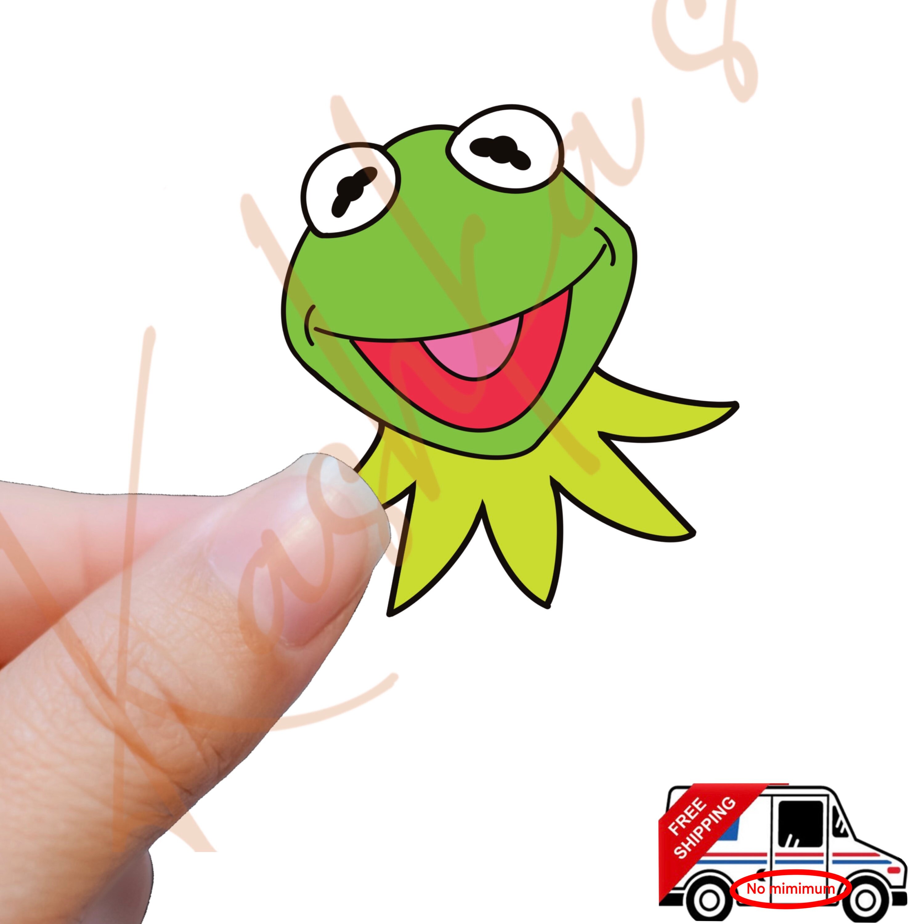Kermit the Frog Inspired Vinyl Sticker Kermit Muppet Sticker - Etsy