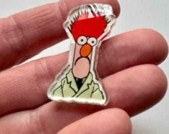 Beaker Muppet Acrylic Pin: The Muppet Show - Made in USA