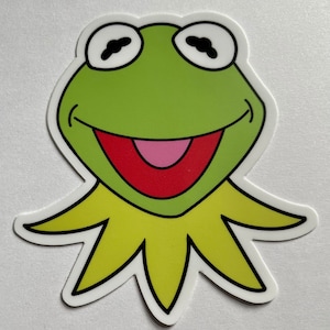 Kermit the frog inspired vinyl sticker, Kermit Muppet sticker, Cartoon laptop sticker, Kermit phone sticker, Muppet stickers, Kermit decal