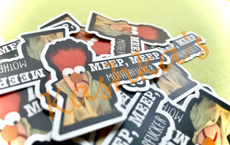 Meep Meep Motherfucker Beaker Muppet Vinyl Sticker image 3
