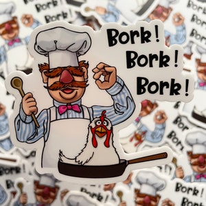 Swedish Chef & Camilla Vinyl Sticker - Muppets Inspired
