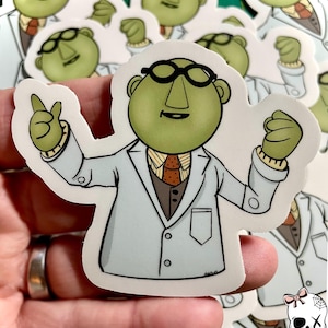 Dr. Bunsen Honeydew Muppet Sticker, Waterproof Vinyl Decal
