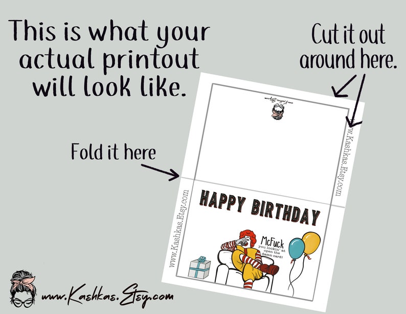 Funny Adult Birthday Card: McFuck You Lookin' At (Digital Download) image 4