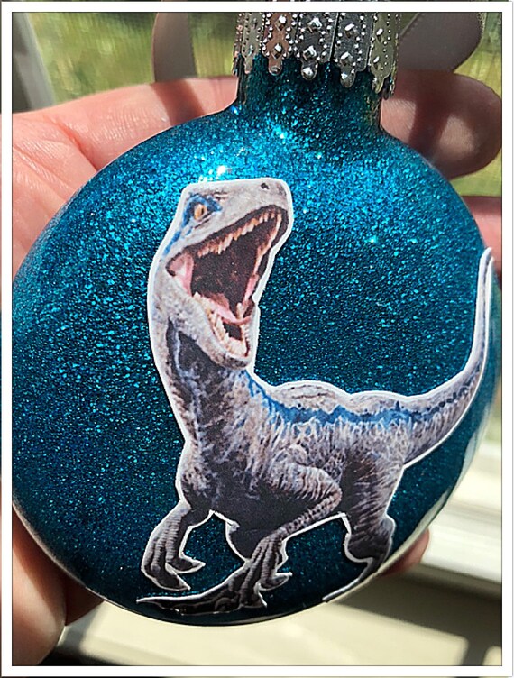 Jurassic World Raptor Inspired Dinosaur Ornament Blue The Etsy Jurassic World Raptor Inspired Dinosaur Ornament Blue The Etsy