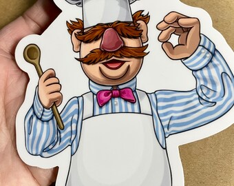 Swedish Chef Vinyl Sticker: Muppets Inspired Laptop Decal