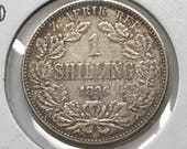 ZAR South Africa 1896 1 Shilling KM 5 Paul Kruger Boer War Era Gift For Coin Collector Sterling Silver