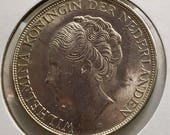 Curaçao 1944 D 2 1 2 Gulden Silver Crown Km 46 Lustrous World Crown Gift For Coin Collector