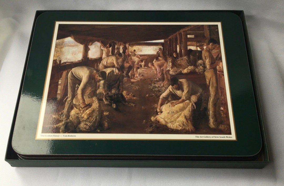 Jason Placemats Australian Town & Country Rectangular Set of 6 the Art