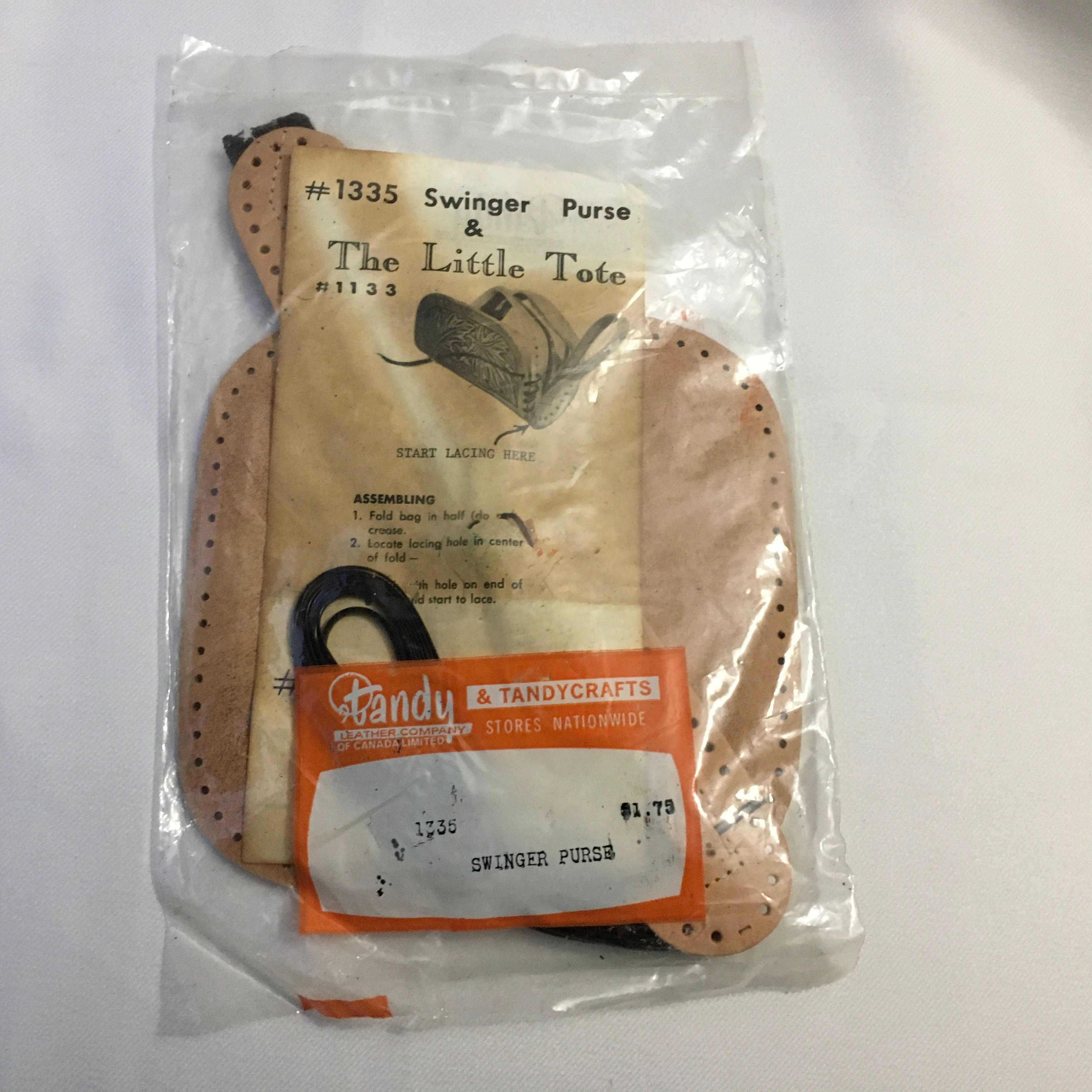 Vintage Tandy Leather Company Tandycrafts Swinger Purse 1335 Etsy