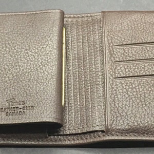 Vintage braun Leder Brieftasche Ferree hergestellt In Kanada Bifold ID Lizenz Visitenkarten Kreditkarte Strumpf Stuffer