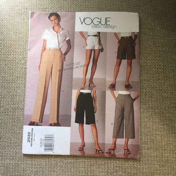 Vogue 2532 Basic Design Sewing Pattern Misses Petite Shorts - Etsy