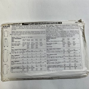 May include: Sewing pattern for a women's nightgown and pyjamas. The pattern includes instructions for making a nightgown in two lengths and pyjamas with a variety of options for the neckline, sleeves, and leg bands. The pattern is for sizes 6-24.