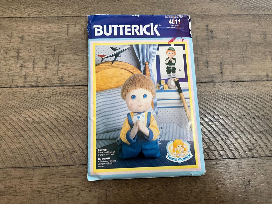 Butterick 4011 Sewing Pattern Special Blessings Doll Matthew 18 Inch ...