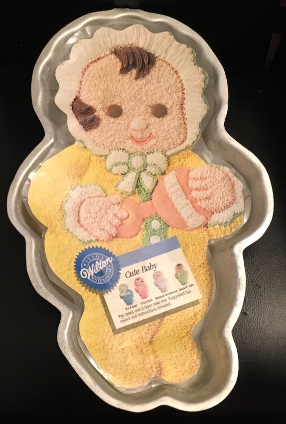 Wilton Cake Pan 2105 8461 Cute Baby Gender Reveal Party Baby Shower Baptism Christening DIY 2 Layer Cake Mix Your Pick Etsy Canada
