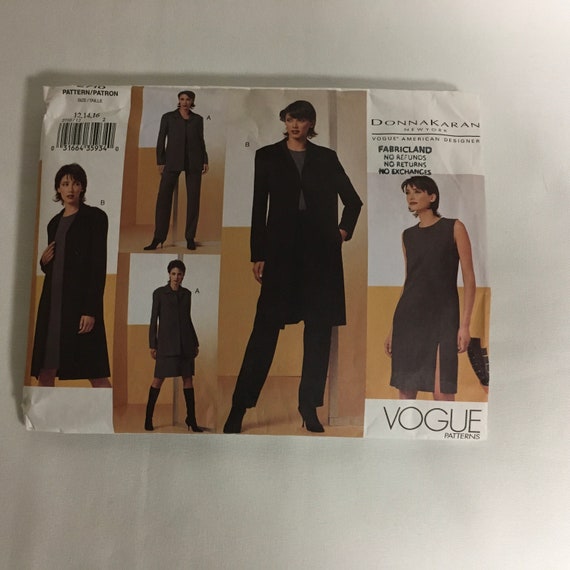Patron De Couture Vogue 2130 Signé Donna Karan - Neuf