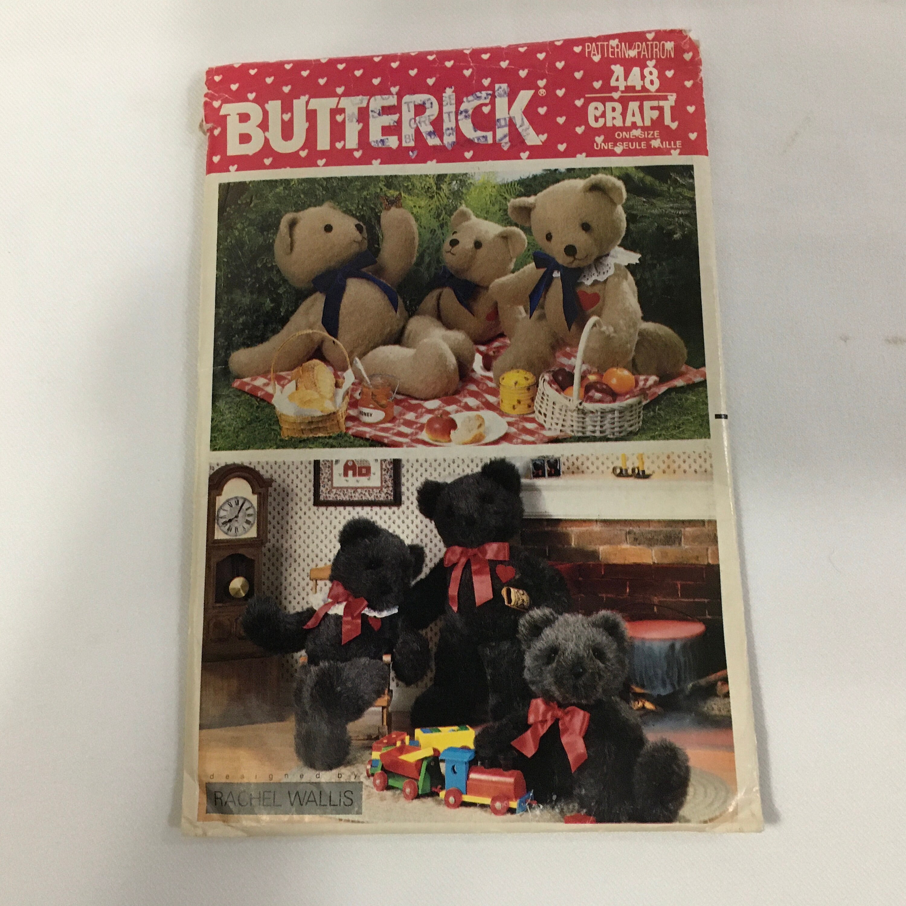 butterick teddy bear pattern
