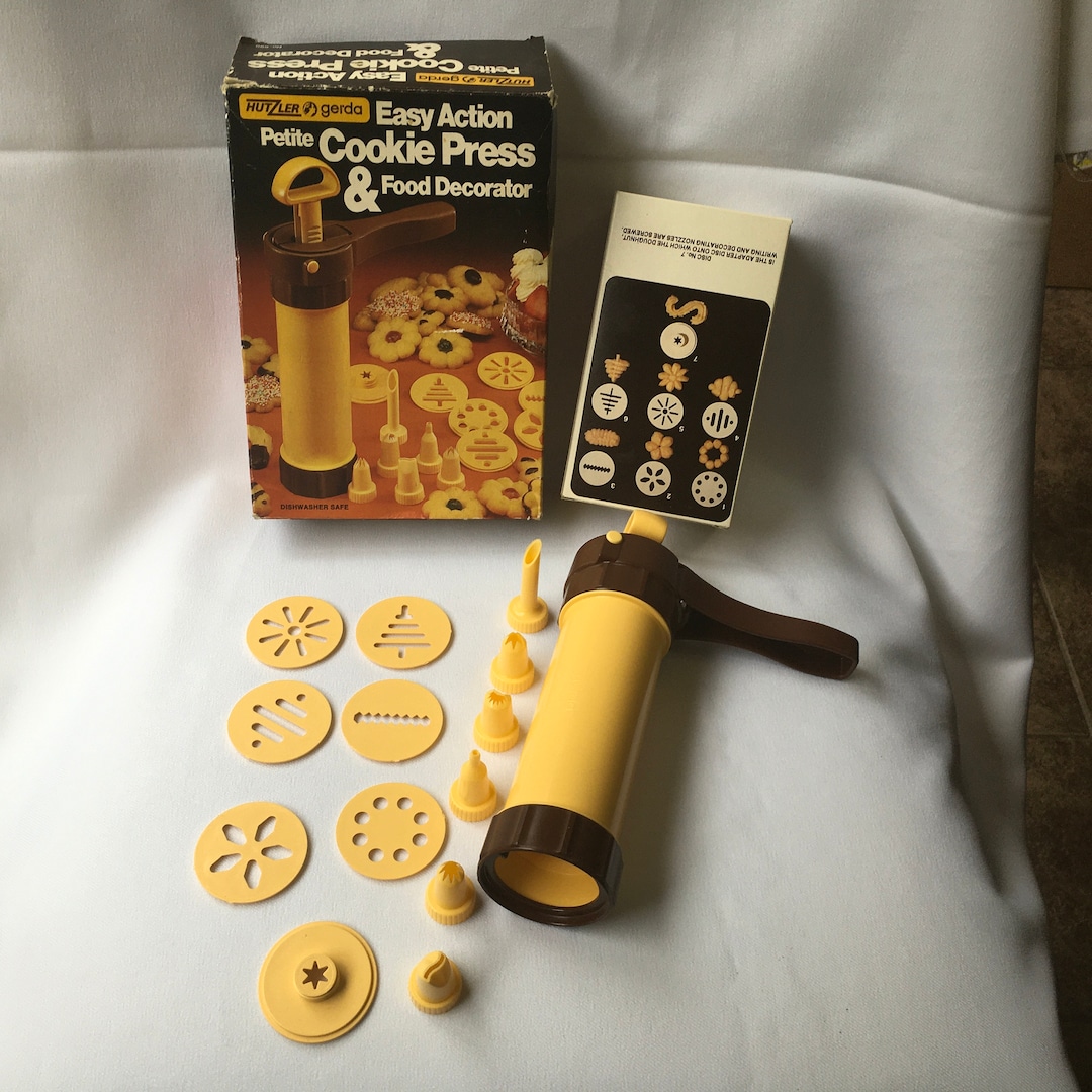 Hutzler Gerda Cookie Press & Food Decorator Easy Action 6 Cookie Design