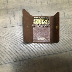 Porte-clés Westbury, 6 porte-clés marron, porte-clés en cuir véritable fabriqué au Canada, cadeau fête des pères pour lui