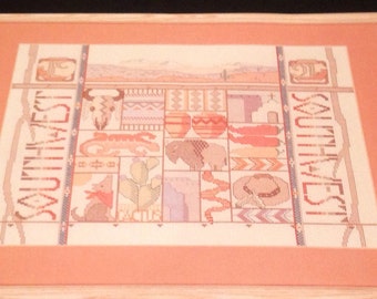 Bucilla Counted Cross Stitch Kit 40492 Southwest Sampler Size 16 x 12 Designed Nancy Rossi