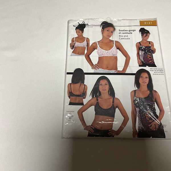 Jalie Sewing Pattern 3131 Bra And Camisole Lingerie With Discreet Nursing Access 17 Sizes Made In Canada