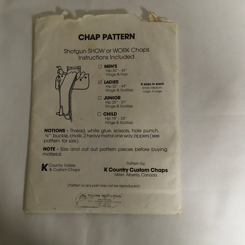 K Country Custom Chaps Chap Patroon Dames Junior Kind Shotgun Show Of Werk Chaps Fringe & Scallop Your Pick afbeelding 4