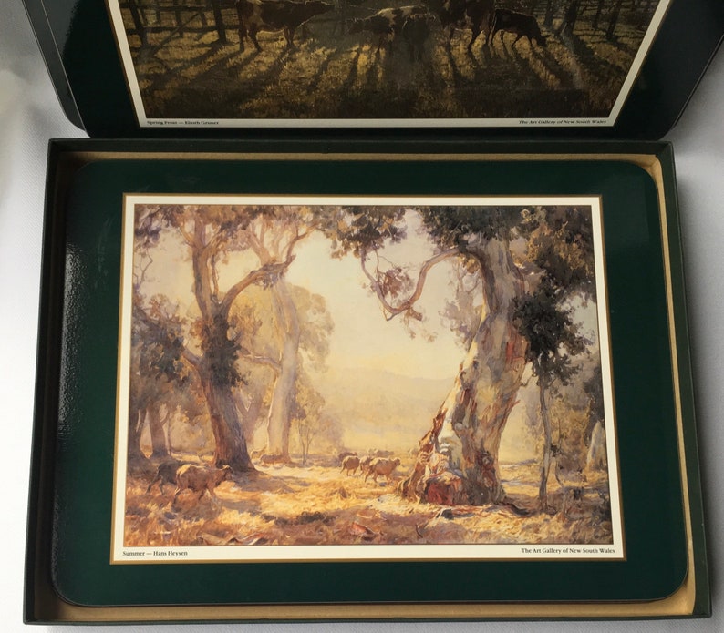Jason Placemats Australian Town & Country Rectangular Set of 6 Etsy