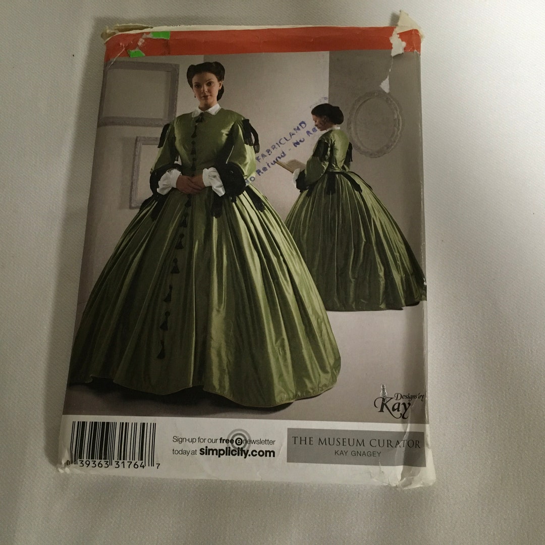 Simplicity 2887 Sewing Pattern Civil War Dress Gown Bodice - Etsy Australia