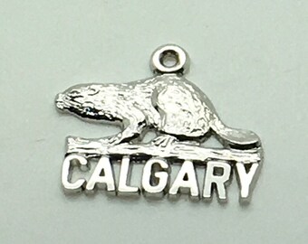 Calgary Beaver sterlingzilveren bedel voor armband Alberta Canada Animal Travel Souvenir