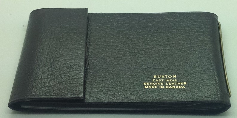 Vintage Buxton Credit Card Document Holder Business Credit Card  Brown  India Genuine Leather Made In Canada