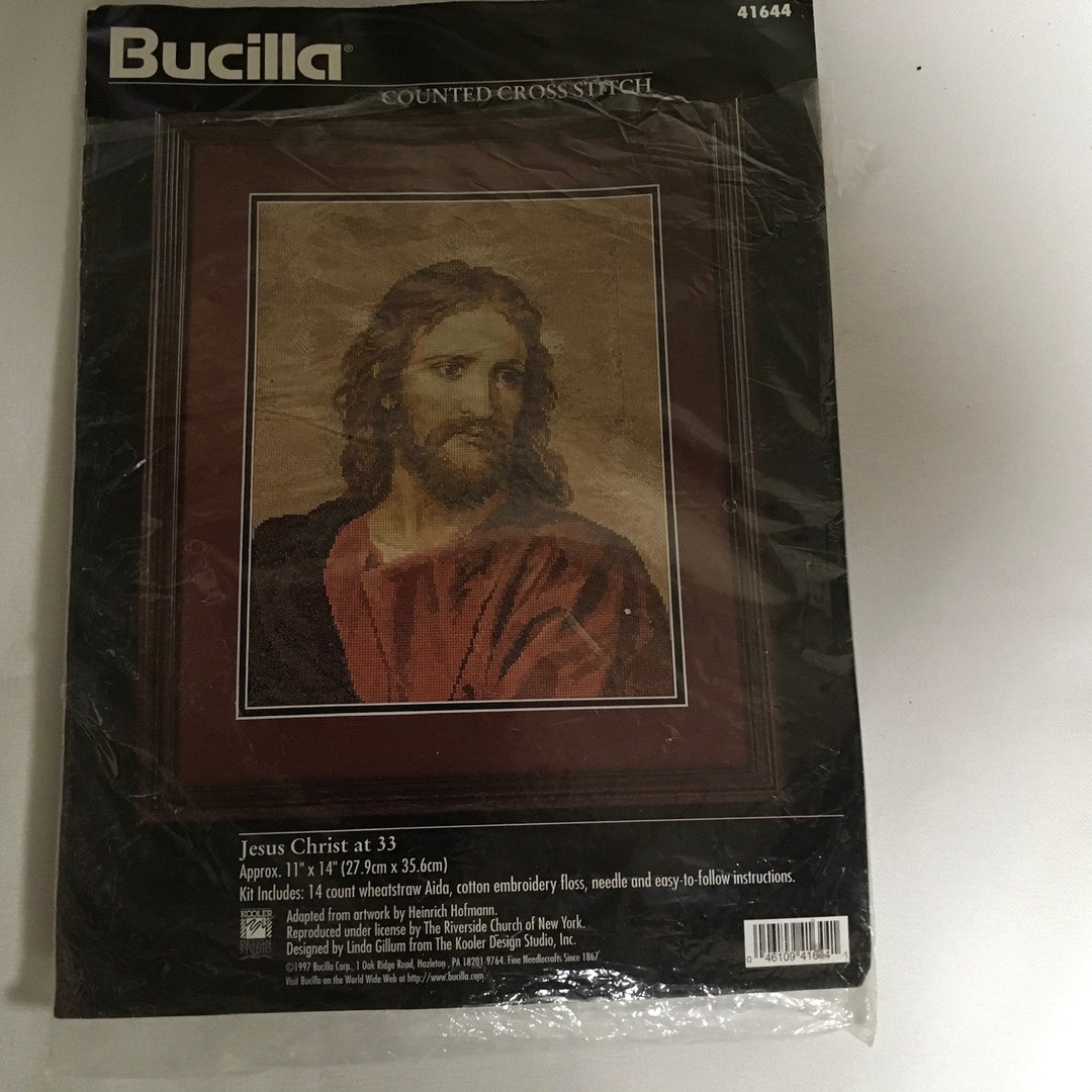 Bucilla 41644 Counted Cross Stitch Kit Jesus Christ at 33 Religious