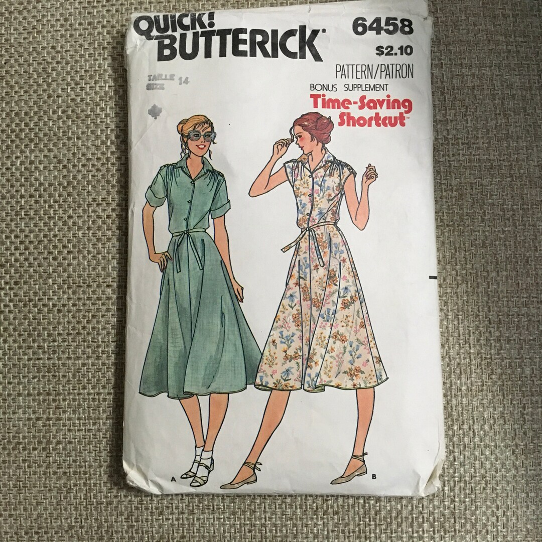 Butterick 6458 Sewing Pattern Misses Dress Loose Fitting - Etsy