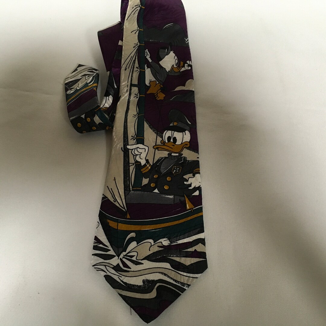 Donald Duck Sailor Nautical Marine Sailboat Neck Tie Cartoon Character ...