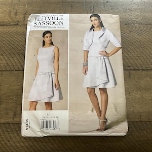 May include: A sewing pattern for a dress and jacket. The pattern is for sizes 14-16-18-20-22. The pattern is by Lorcan Mullany for Bellville Sassoon. Vogue Patterns Designer Original.