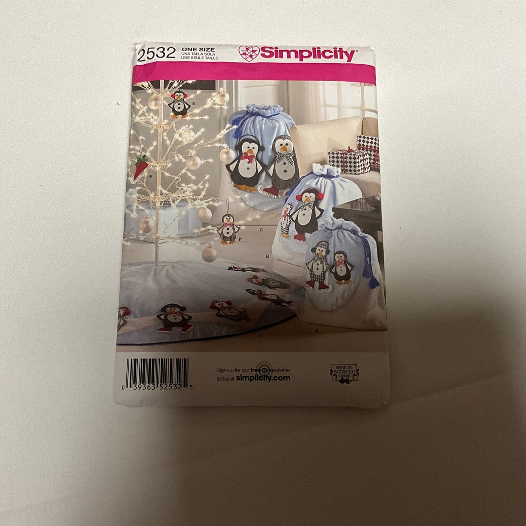 Simplicity 2532 Sewing Pattern Christmas Decorations Gift Bag Treeskirt ...