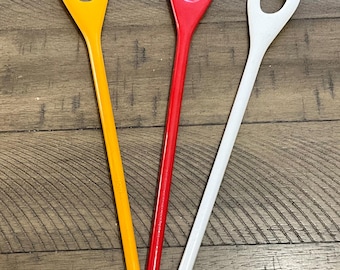 Rosti Mepal Melamine Stir Spoon Stirrer Whisk Holed Spoon Red Cooking  Baking Spoon Yellow Red White Retro Kitchen MCM Modern 2519 You Pick