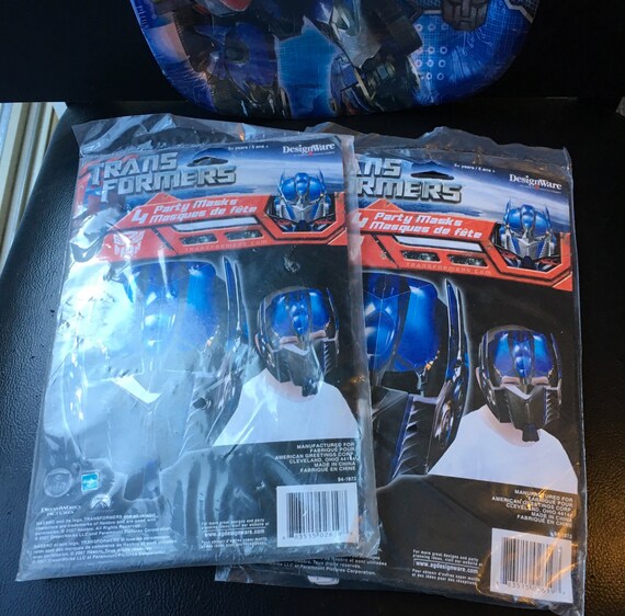 Transformers Revenge Of The Fallen Birthday Party Pack 8 Dinner Plates 4 Masks 8 Gift Bags 4 Bracelets Dream Works 2007 Movie Hasbro