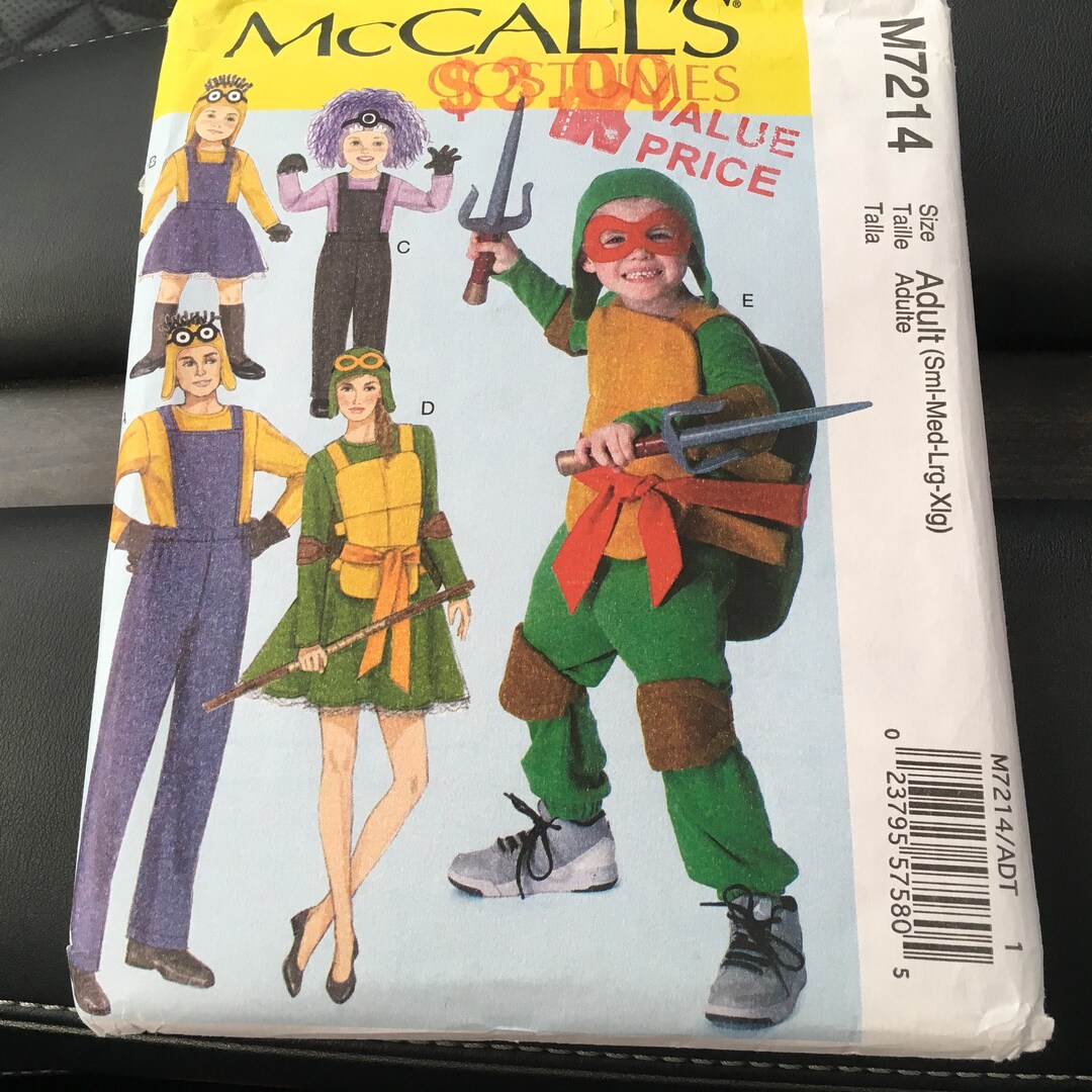 Mccalls M7214 Sewing Pattern Costume Minions Ninja Turtle Etsy