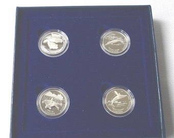 Canada 1998 Sterling Silver 50 Cents  Killer Whale Orca Humpback Whale Beluga Whale Blue Whale Ocean Giants Stocking Stuffer Your Pick