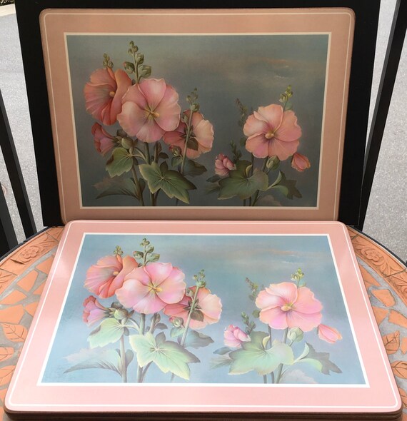 Vintage Pimpernel Placemats Flowering Maple Abutilon Pink Etsy
