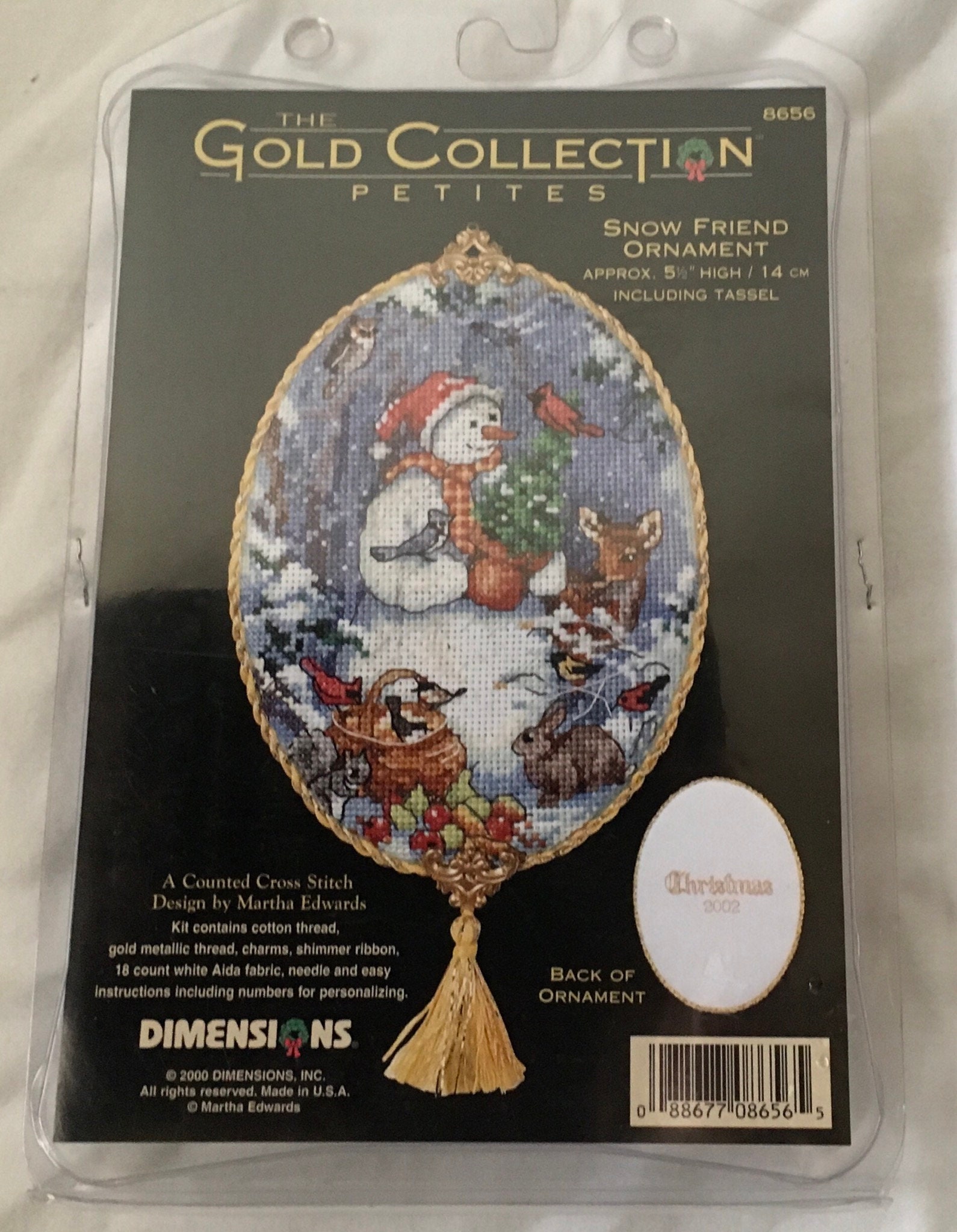Santas Snow Globe GOLD COLLECTION Counted Cross Stitch Stocking Kit by  Dimensions 