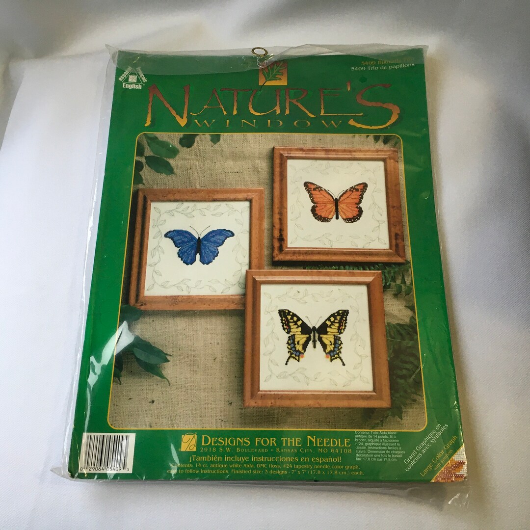 Designs for the Needle Cross Stitch Kit 5409 Butterfly Trio Etsy