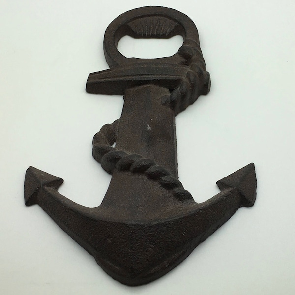 Vintage Antique Style  Cast Iron Anchor Bottle Opener Rustic Nautical Sail Boat House Cabin Cottage Lake House Rustic Decor Man Cave