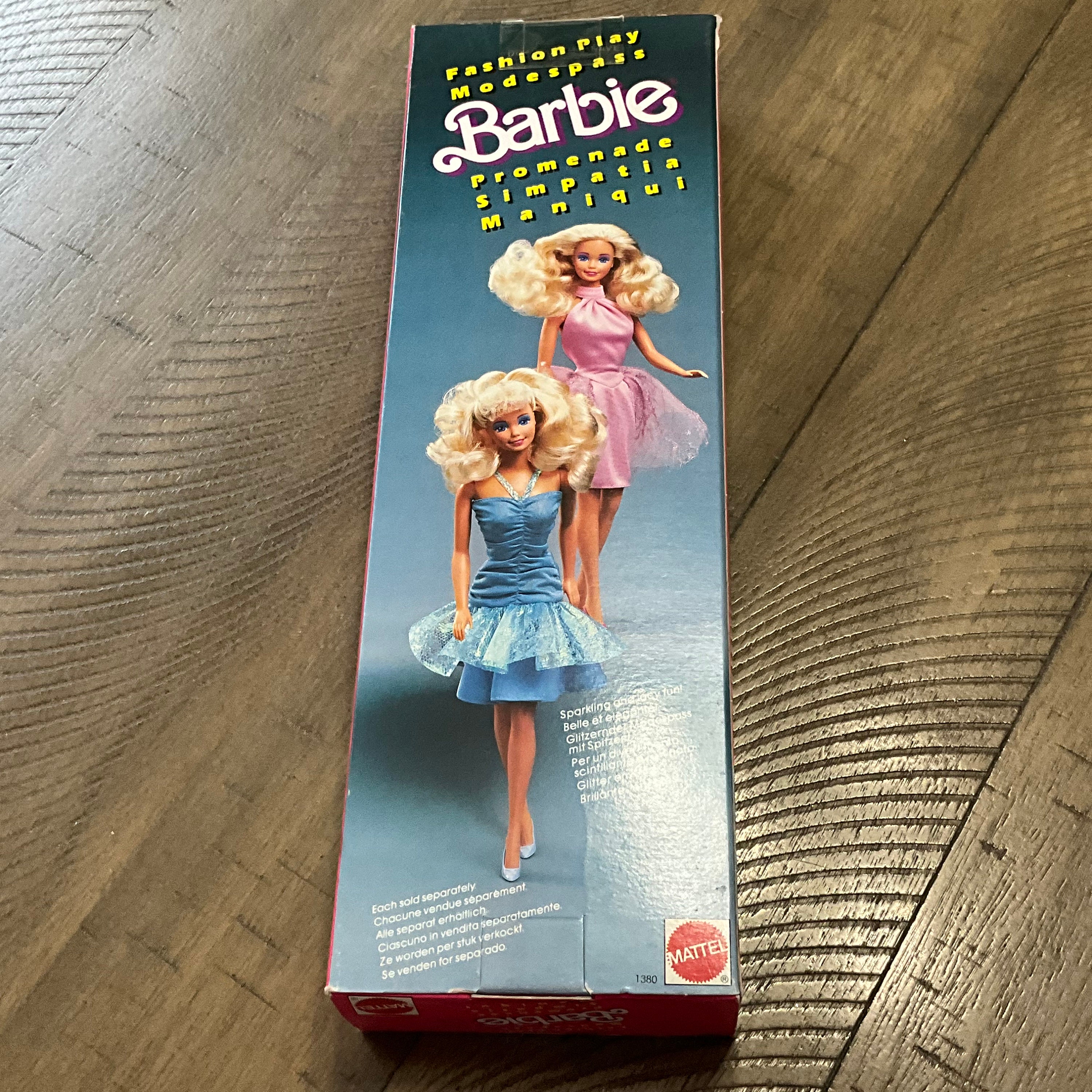 Mattel Barbie Doll 1380 Fashion Play Modespass Promenade Blue Dress Glitter Blue Shoes New in Box 1988 Etsy Canada