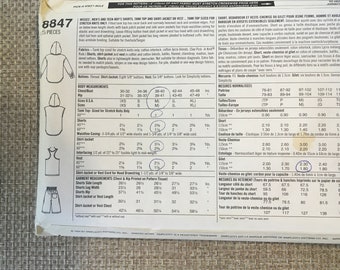 Simplicity 8847 Sewing Pattern Misses Men's Teen Boy's Shorts Tank