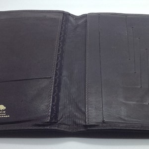 Vintage Buxton braun Herren Geldbörse Travel Anzug Tasche Kreditkarte Visitenkarten Halter Bifold dokumentieren