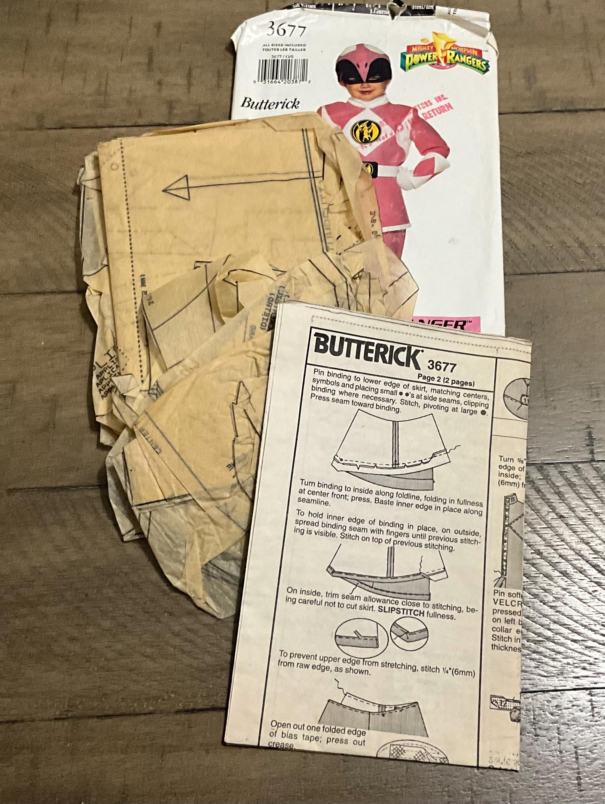 Little Ranger Pattern Butterick 3677 Sewing Pattern Kimberly Pink Ranger Mighty Morphin Power ...